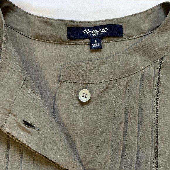 Madewell Tunic Dress in Olive Green Modal Blend, Sz S, EUC - Picture 2 of 12